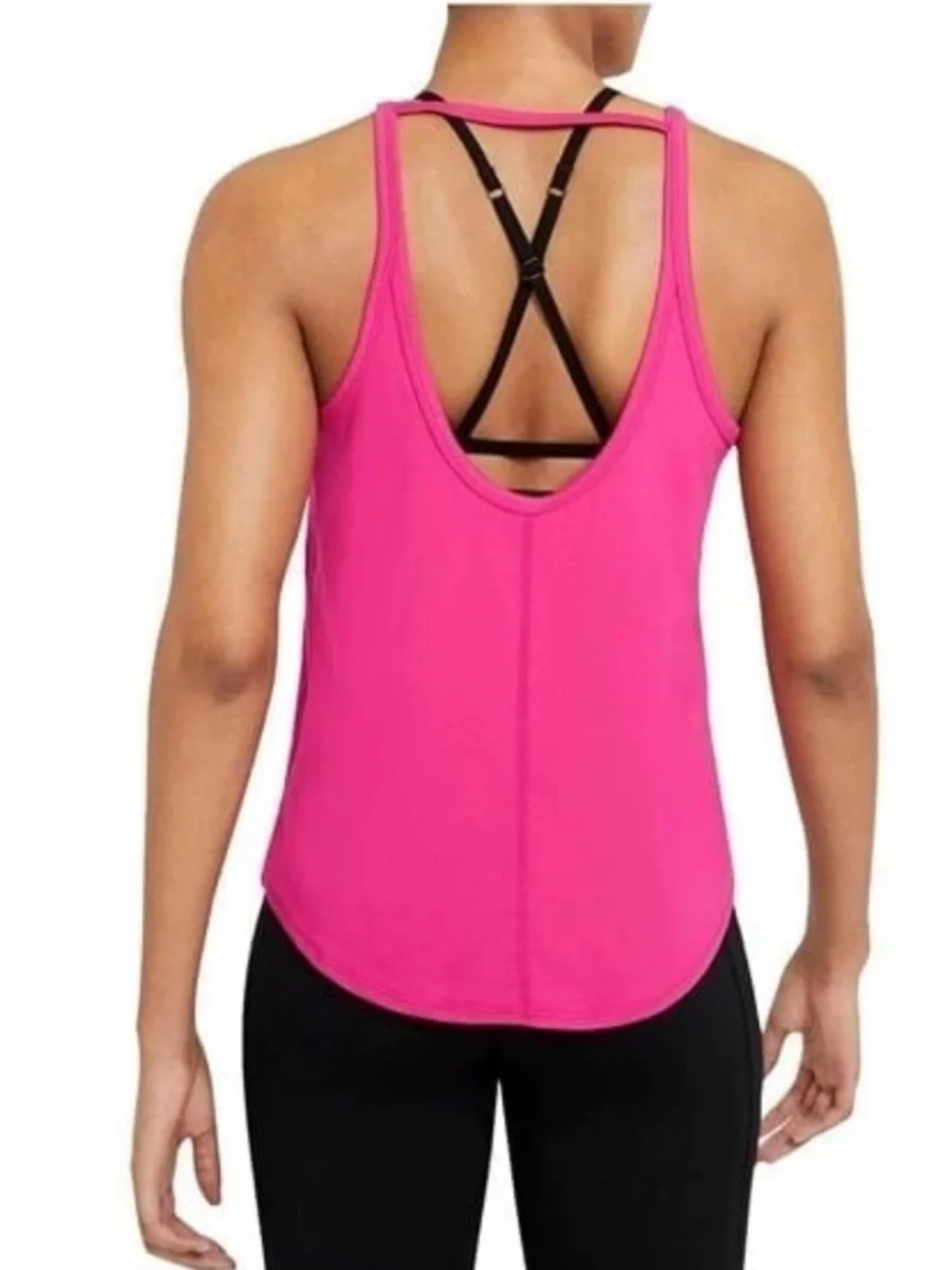 NIKE Dri-Fit Get Fit Training Tank Top Fireberry Pink AT0590 L Large $40 EUC KL